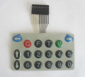 Waterproof Tactile Membrane Switch ，Embrossed Button Matrix Membrane Keypad