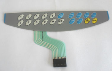 Three Push Button Waterproof Led Membrane Switch , Numerical Control Machine