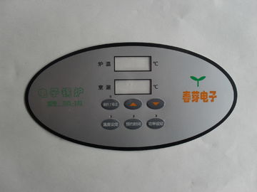 PVC Graphic Overlay Printing Scratchproof Keypad With 3M Adhesive