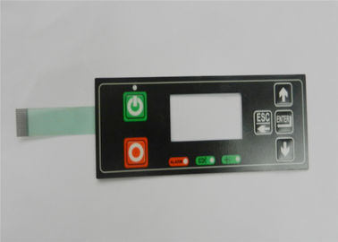 Embossed Push Button LED Membrane Switch , 3M Adhesive And LCD Window
