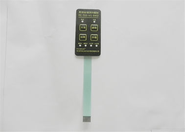 LED Self Adhesive Waterproof Membrane Switch , Poly Embossed Push Button Switch