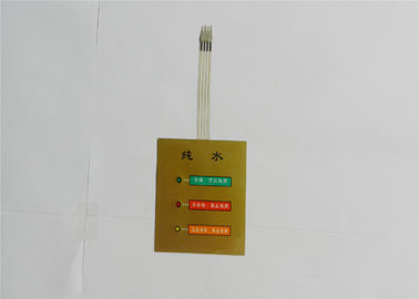 Push Button Flexible Membrane Panel Switch With LED , Thin Film Switch