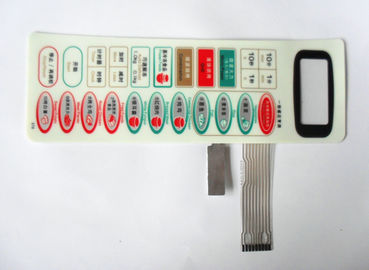 LED Self Adhesive Waterproof Membrane Switch , Poly Embossed Push Button Switch