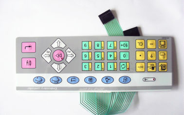 Tactile Keyboard Membrane Switch Panel With Flat Keypad For Telephone Set