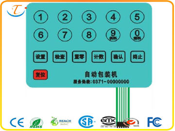 PET / PC Flat Touch Panel Flexible Membrane Switch For Automobile Instruments