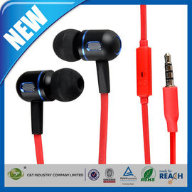 Red In-Ear 3.5mm Noise-Isolation Stereo Earbuds Headphone Or Earphone With Microphone