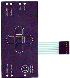 Silk Screen Membrane Switch and backlight membrane  keypad auotype pet and 3M adhesive with metal dome and led