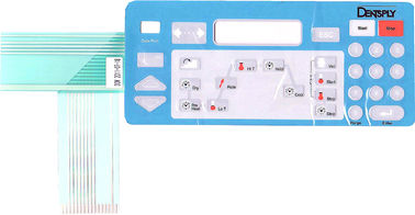 Equipment Panel Membrane Switch and backlight membrane  keypad auotype pet and 3M adhesive with metal dome and led