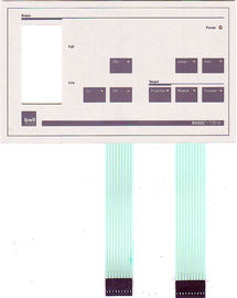 Waterproof FPC Membrane Switch and backlight membrane  keypad auotype pet and 3M adhesive with metal dome and led