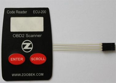 OEM 2 Keys Tactile Membrane Switch Panel with Flat Cable for Security system