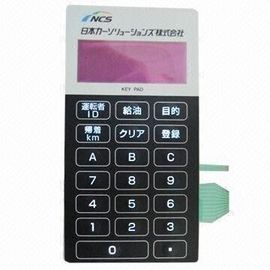 UV printing Membrane Switch Panel Keypad with LED / LCD Windows , Silicone Keypad Membrane Switch