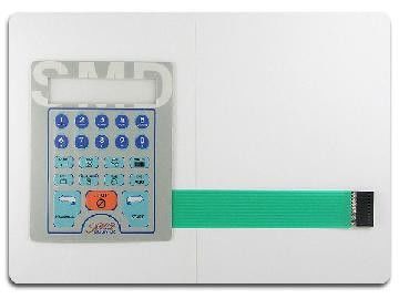 Custom White Aluminum Nameplate Membrane Switch Panel 0.35mm , 100MΩ / 250V DC