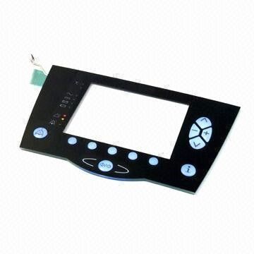 Custom White Aluminum Nameplate Membrane Switch Panel 0.35mm , 100MΩ / 250V DC