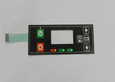 Embossed Push Button LED Membrane Switch , 3M Adhesive And LCD Window