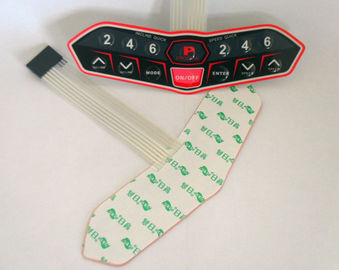 EL / PVC Backlit Push Button Membrane Switch With 3m Adhesive For Decoration