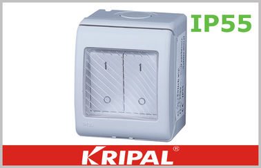 Grey DPST Double Pole Double Throw Switch for Garden Lighting
