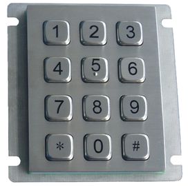Industrial mini rear panel mouting steel metal numeric keypad with USB or PS/2 interface