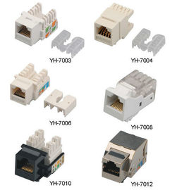 Cat3 Cat5e Cat6 CAT6A 6P4C Keystone Network Jack with Terminal Block