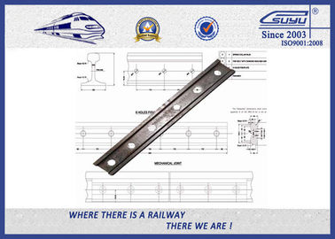 Standard UIC54 Rail Metal Fish Plate For Railway Fastener / Joggled Fish Plate