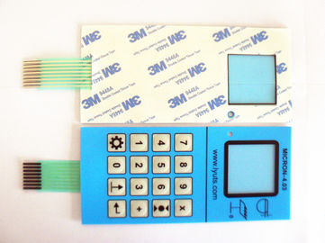 Five Push Button Waterproof Membrane Switch In Transparent Window Medical Equipment