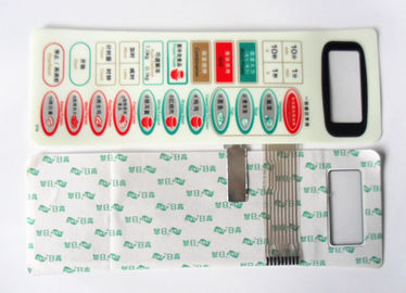 LED Self Adhesive Waterproof Membrane Switch , Poly Embossed Push Button Switch