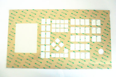 Printed Appearance Gray Texture Graphic Overlay With Embossed Flat Button