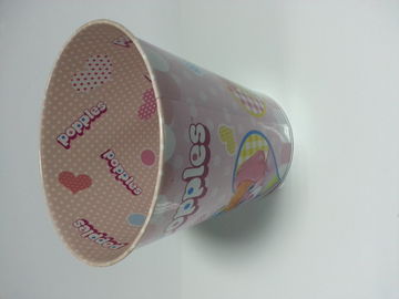 Metal Tin Plate Round Bucket For Gift Packaging , Thickness 0.23mm