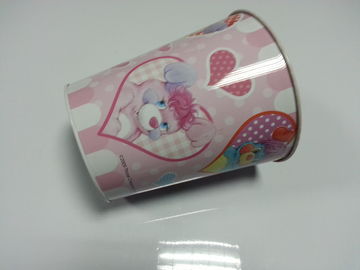 Metal Tin Plate Round Bucket For Gift Packaging , Thickness 0.23mm