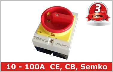 3 Pole 20 Amp Waterproof Rotary Isolator Switch Disconnector Surface Mounting